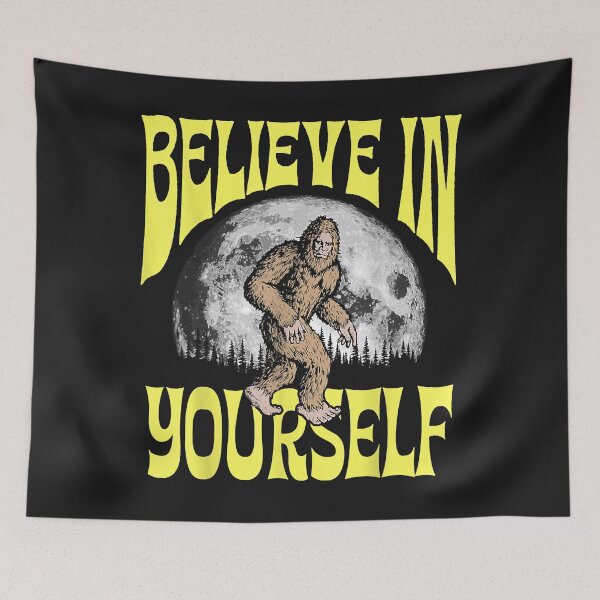 Item preview, Believe in Yourself Funny Sasquatch Positive Bigfoot Moon designed and sold by lucpjwel.
