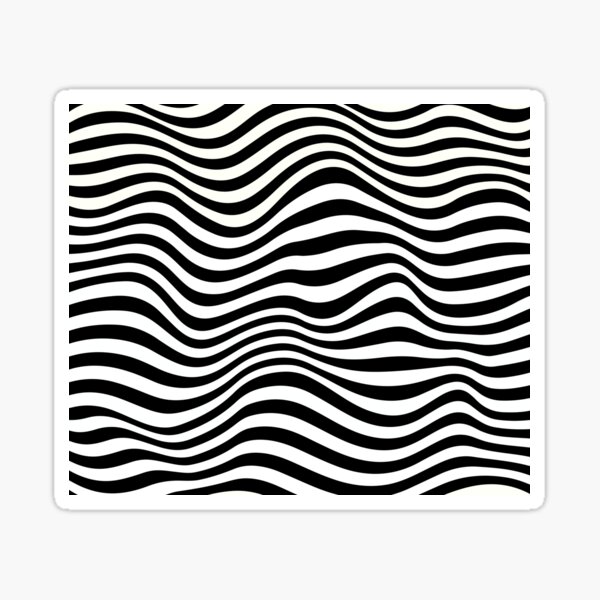Rayas de ondas negras Pegatina