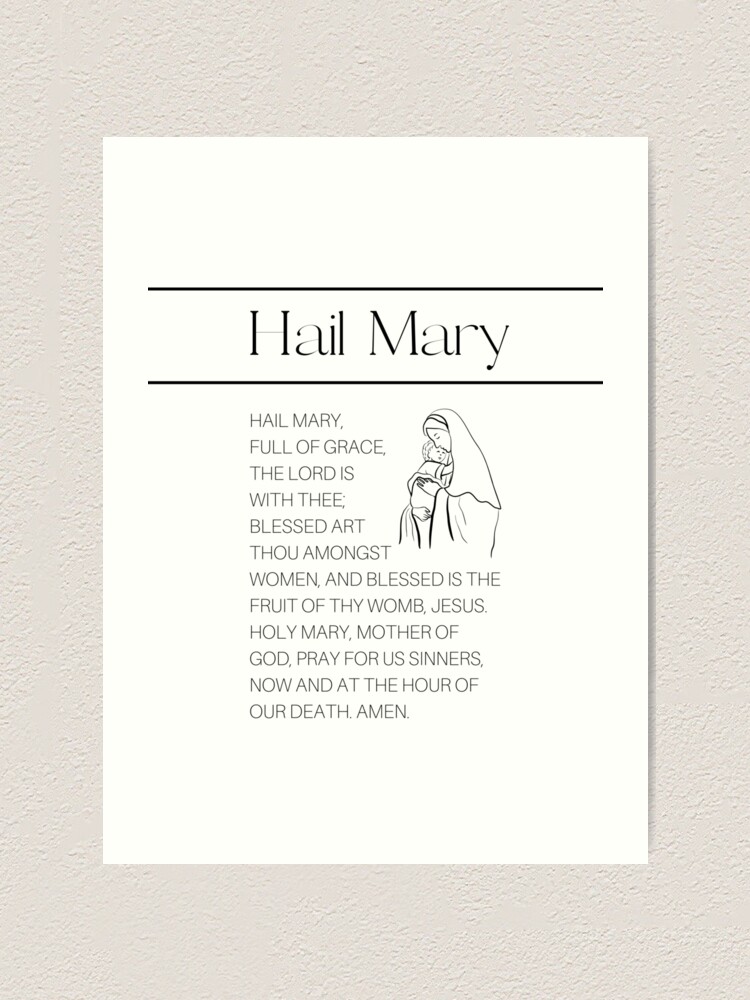 Free Printable Catholic Hail Mary Prayer Free Printable Catholic Hail Mary Prayer