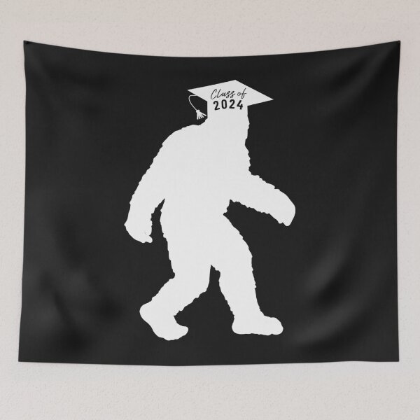 Item preview, Bigfoot Fan Class of 2024 Senior Sasquatch Graduation Cap Sweatshirt designed and sold by lucpjwel.