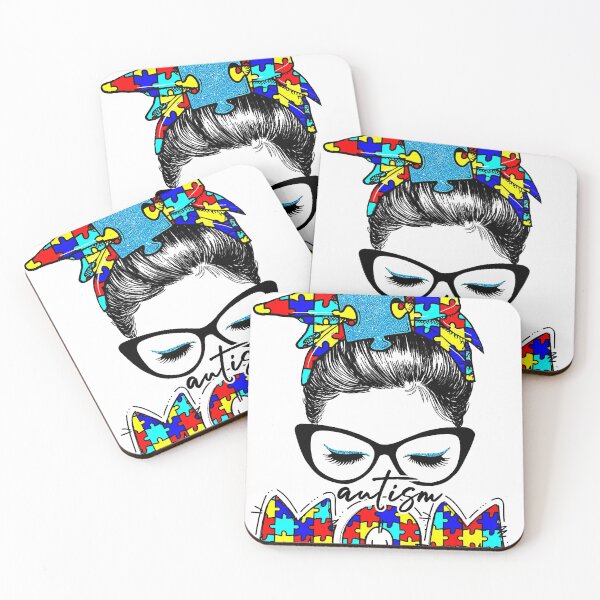 Artikelvorschau, Autismus Mom Life Messy Bun Sonnenbrille Bandana Muttertag entworfen und verkauft von BrandyBare.
