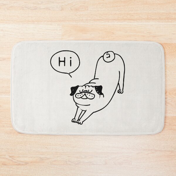 Item preview, Greeting Stretch Pug designed and sold by Huebucket.