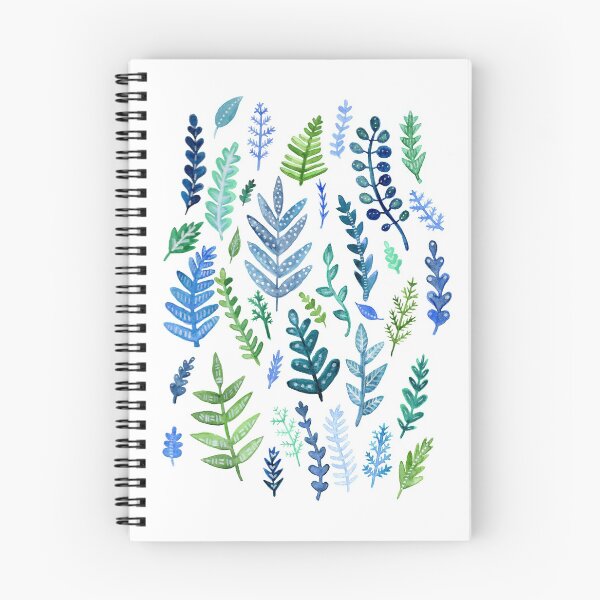 Item preview, Blue and Green Watercolor Foliage designed and sold by PurpleImpala.