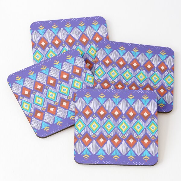 Item preview, Geometric,ikat semless pattern,  ethnic Desing for Background,carpet clothng,wallpaper,blue and black blackground,fabric,illustration designed and sold by jjpaisan.