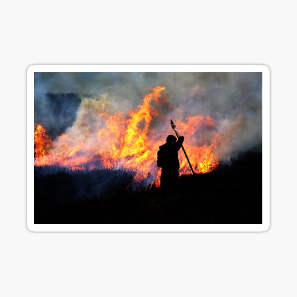 Heather Burning - Yorkshire Dales Sticker