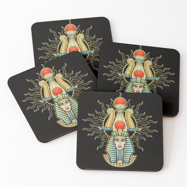 Item preview, Animation color portrait Egyptian pharaoh man in glow of the sun. designed and sold by YanaZvereva.