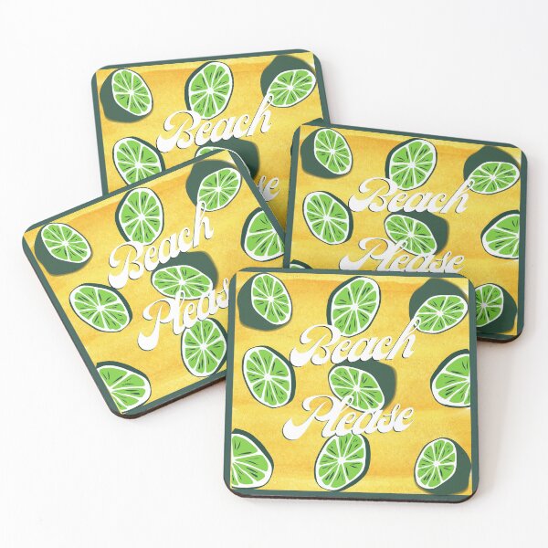 Item preview, Summertime, Drinks, Limes, Sun, Beach Please with White Letters designed and sold by AdoptKM.