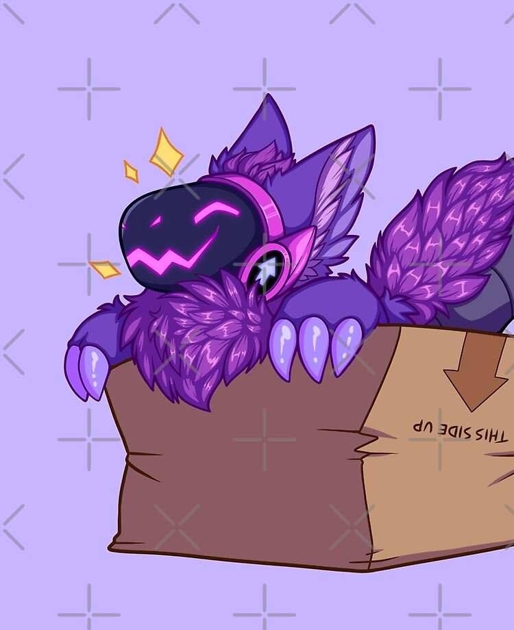 Protogen in a Box - Purple - Protogen - Posters and Art Prints