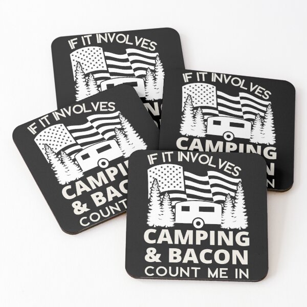 Item preview, If It Involves Camping Bacon funny camping designed and sold by ReyndoLanass.