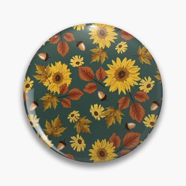 Item preview, Autumn Maple and Sunflower Pattern, Sunflower Seamless Pattern, Sunflower Pattern Design designed and sold by graphic-genie.