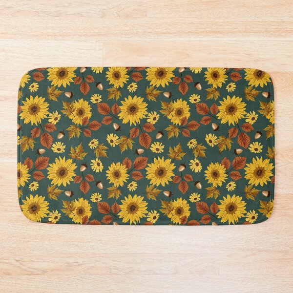 Item preview, Autumn Maple and Sunflower Pattern, Sunflower Seamless Pattern, Sunflower Pattern Design designed and sold by graphic-genie.