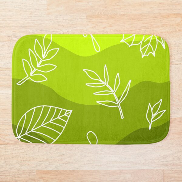 Item preview, Green landscape background with different types of leaves designed and sold by makemove.