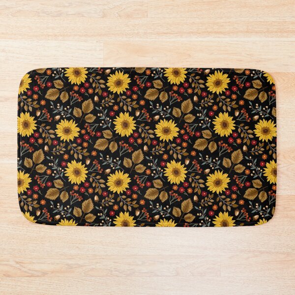 Item preview, Autumn Maple leaves, sunflowers, flowers ditsy Pattern, Sunflower Seamless Pattern, Sunflower Pattern Design designed and sold by graphic-genie.
