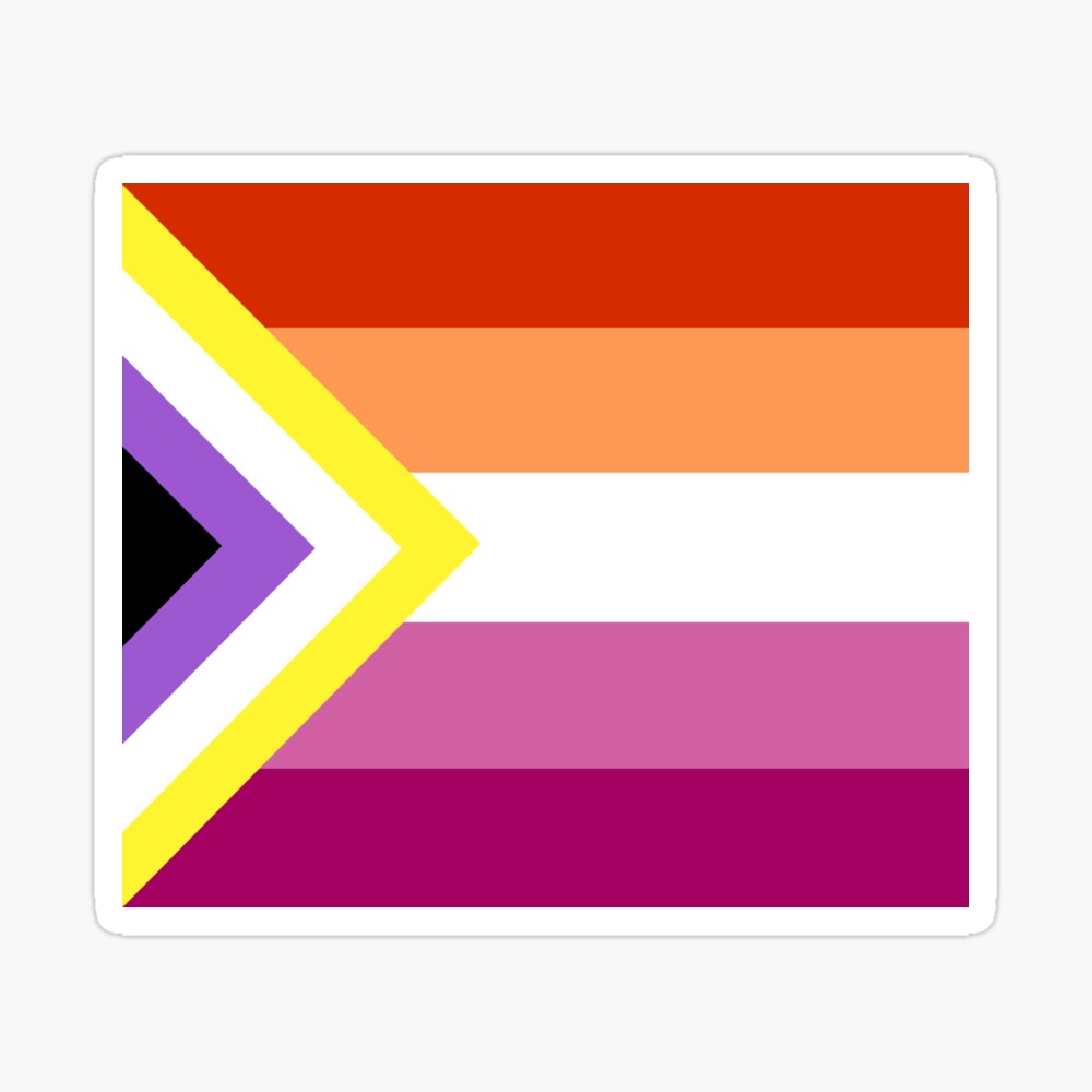 Enby lesbian flag