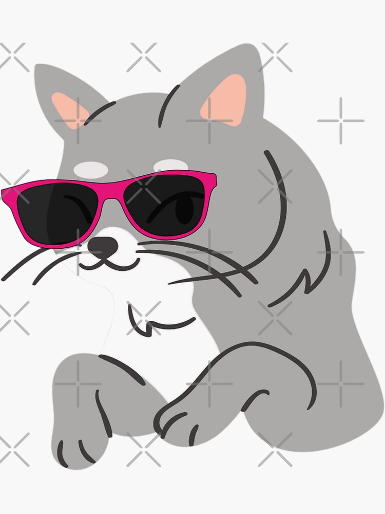Sticker for Sale avec l'œuvre « Chatons cool avec des lunettes de