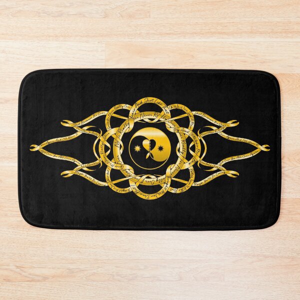 Item preview, Katy Perry Never Really Over Metallic Gold Symbol With Lyrics Black Background designed and sold by cryaboutitnow.