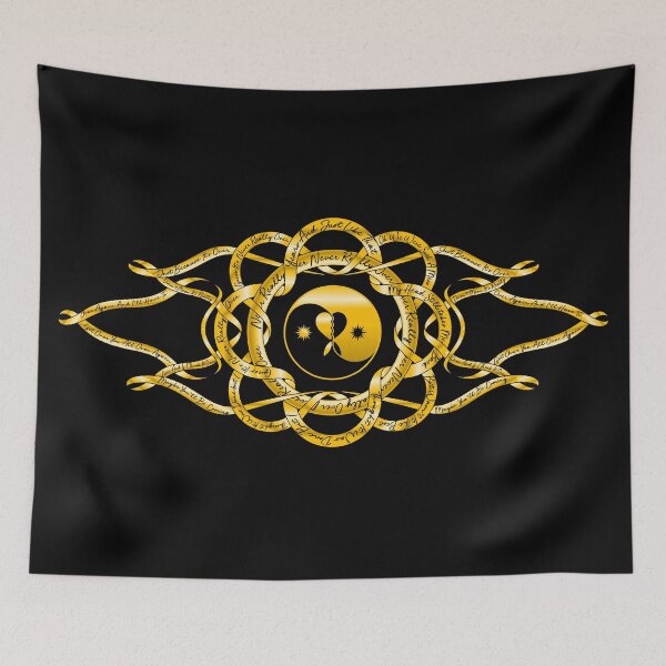 Item preview, Katy Perry Never Really Over Metallic Gold Symbol With Lyrics Black Background designed and sold by cryaboutitnow.