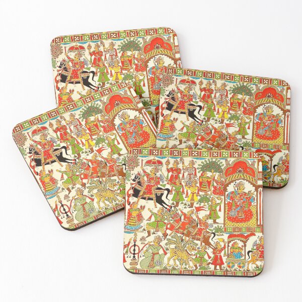 Item preview, Phad painting, Indian folk art, watercolor painting designed and sold by gopalpjoshi.