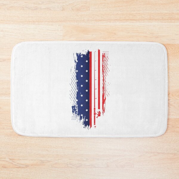 Artikelvorschau, Amerikanische Angelrute in USA-Flagge entworfen und verkauft von soudaniet.