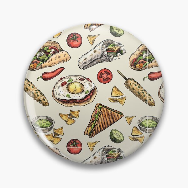 Item preview, Assorted Mexican Food Set - Taco, Guacamole, Burritos, Quesadillas,Nachos designed and sold by Alicia Chee.
