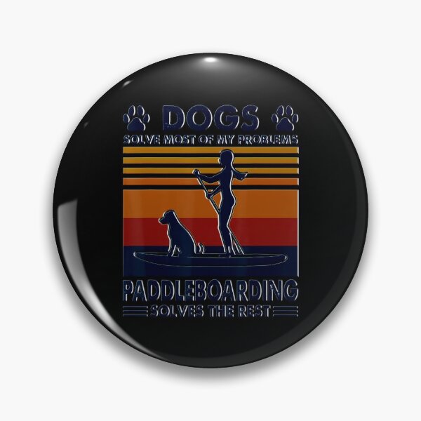 Item preview, Dogs Solve Most Of My Problemes Paddleboarding Vintage Tee designed and sold by BegayStore.