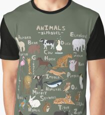 Animals Alphabet Graphic T-Shirt