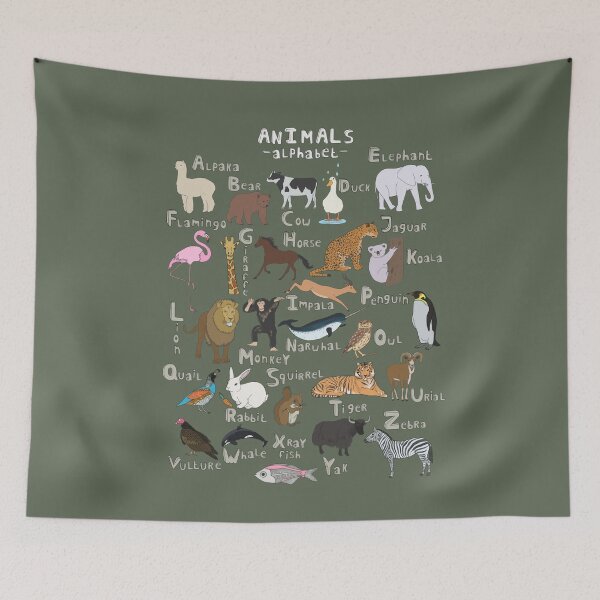 Item preview, Animals Alphabet designed and sold by uzualsunday.