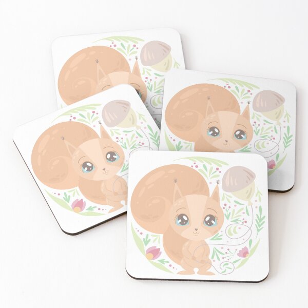Item preview, Cute childish illustration of little lovely squirrel with nut baloon designed and sold by Veleri.