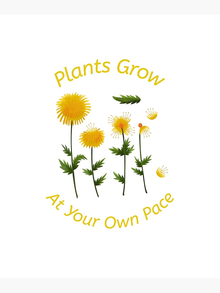 "Plants Grow At Your Own Pace" Poster by AryabyDesign Redbubble
