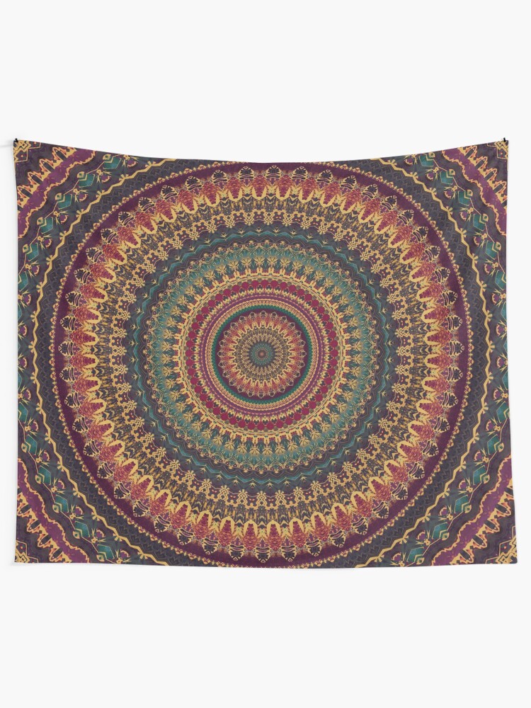 Alternate view of Mandala 11 Tapestry