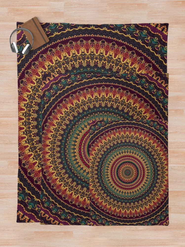 Thumbnail 5 of 6, Throw Blanket, Mandala 11 designed and sold by Mandala Of Life.