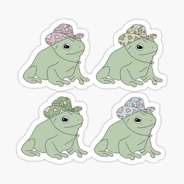 Frog with a Cowboy Hat Sticker Pack Sticker