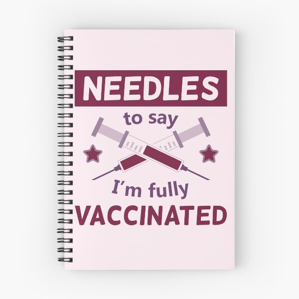 Item preview, Funny Vaccine Pun | Needles To Say / Needless To Say I'm Fully Vaccinated | Funny Vaccine Motivation (Pink and Maroon Design) | For Women designed and sold by DrawingBoard.