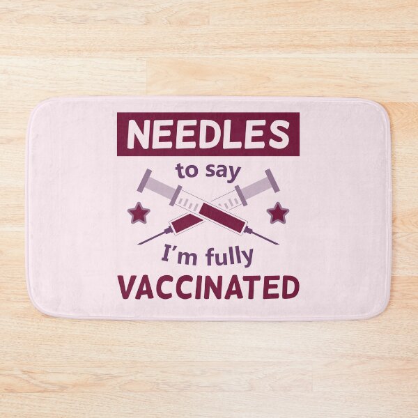 Item preview, Funny Vaccine Pun | Needles To Say / Needless To Say I'm Fully Vaccinated | Funny Vaccine Motivation (Pink and Maroon Design) | For Women designed and sold by DrawingBoard.