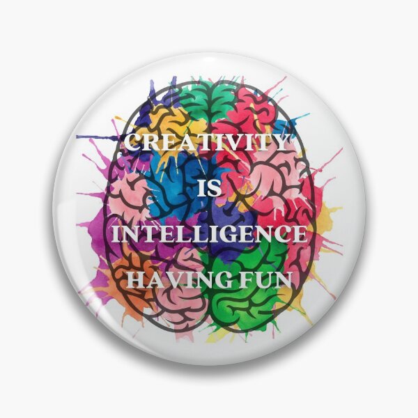 Item preview, Creativity is Intelligence Having Fun Watercolor Brain designed and sold by Rosie Loethen.