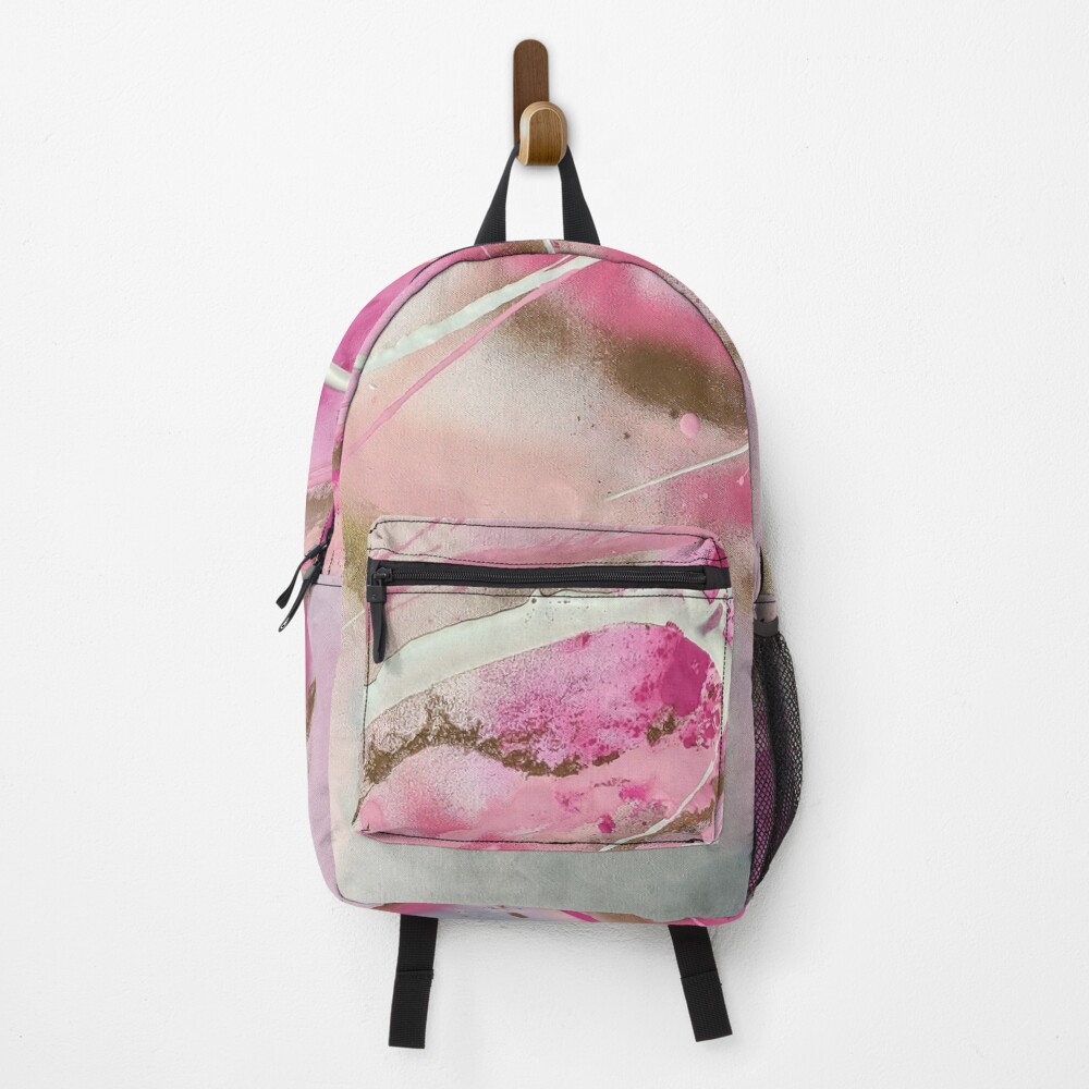 pink marble backpack