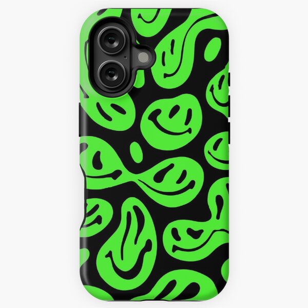 Item preview, psychedelicblack and green smiley dripping face effect designed and sold by THENDRAL D.