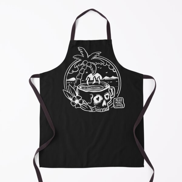 Item preview, NEED MORE COFFEE SKULL COCONUT ISLAND BACK PRINT designed and sold by aydapadi.