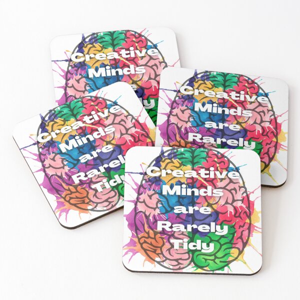 Item preview, Creative Minds are Rarely Tidy Watercolor Brain designed and sold by Rosie Loethen.