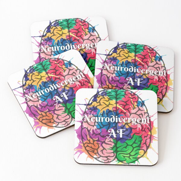 Item preview, Neurodivergent AF Watercolor Brain designed and sold by Rosie Loethen.