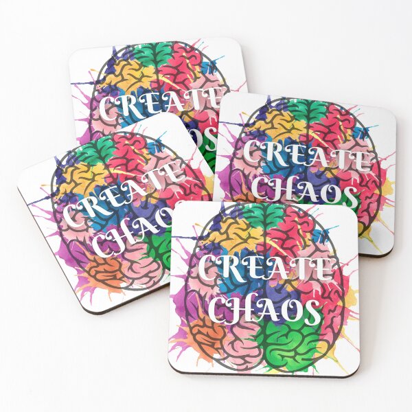 Item preview, Create Chaos Rainbow Watercolor Brain designed and sold by Rosie Loethen.
