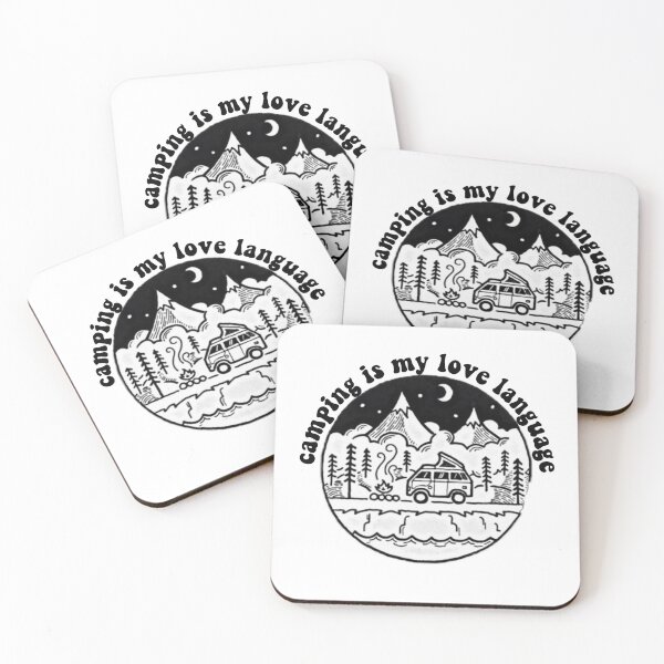 Item preview, Camping is my love language sticker designed and sold by Zubiaxoo.