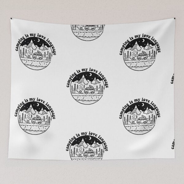 Item preview, Camping is my love language sticker designed and sold by Zubiaxoo.