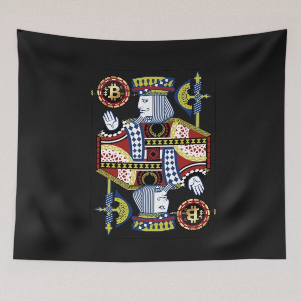 Item preview, Bitcoin king card, cool fashion crypto design gear designed and sold by pomie01.