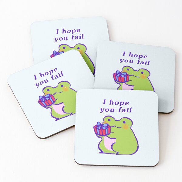 Item preview, this green frog offering an encouraging gift of hate / i hope you fail text designed and sold by RansRoom.