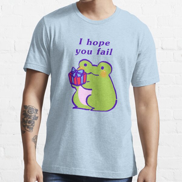 I draw comforting cute green tree frog / frog is here things will be ok  text | Poster