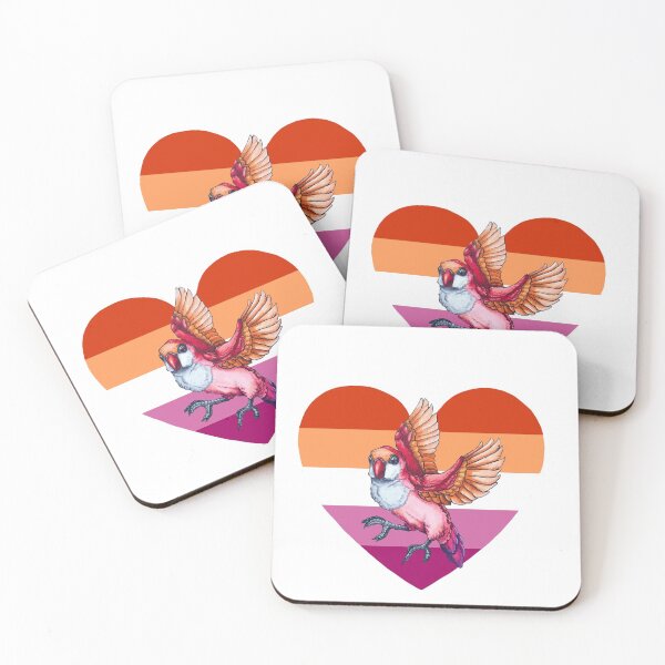 Item preview, Lesbian Pride flag Lovebird designed and sold by Wood-Wolf67.