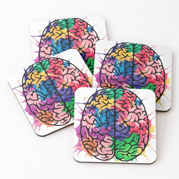 Item preview, Rainbow Watercolor Brain designed and sold by Rosie Loethen.