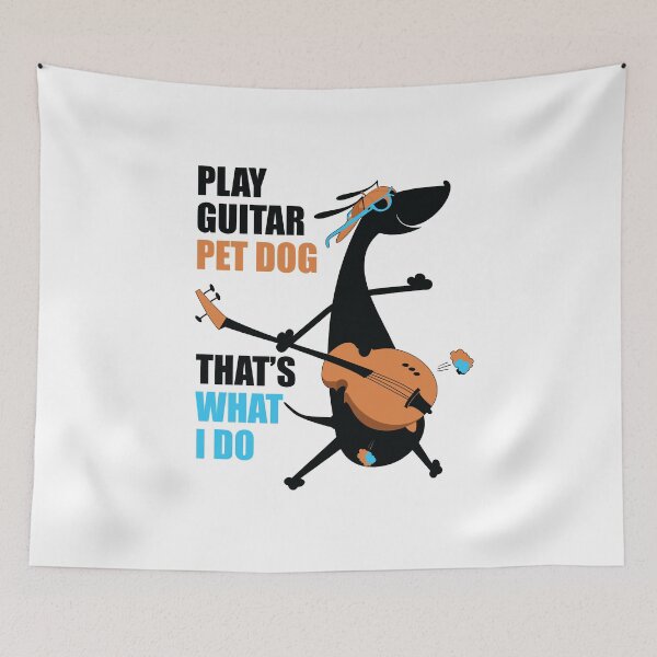 Item preview, Funny Dog Playing Guitar, Dog Play Guitar Golden Retriever with Guitar, Animal Lovers, Guitar Players designed and sold by Rakuten Mallor.