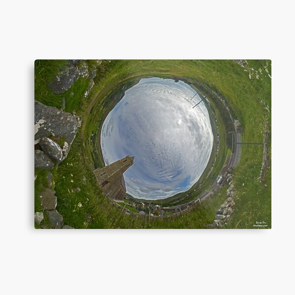 Glencolmcille Church - Sky In Metal Print